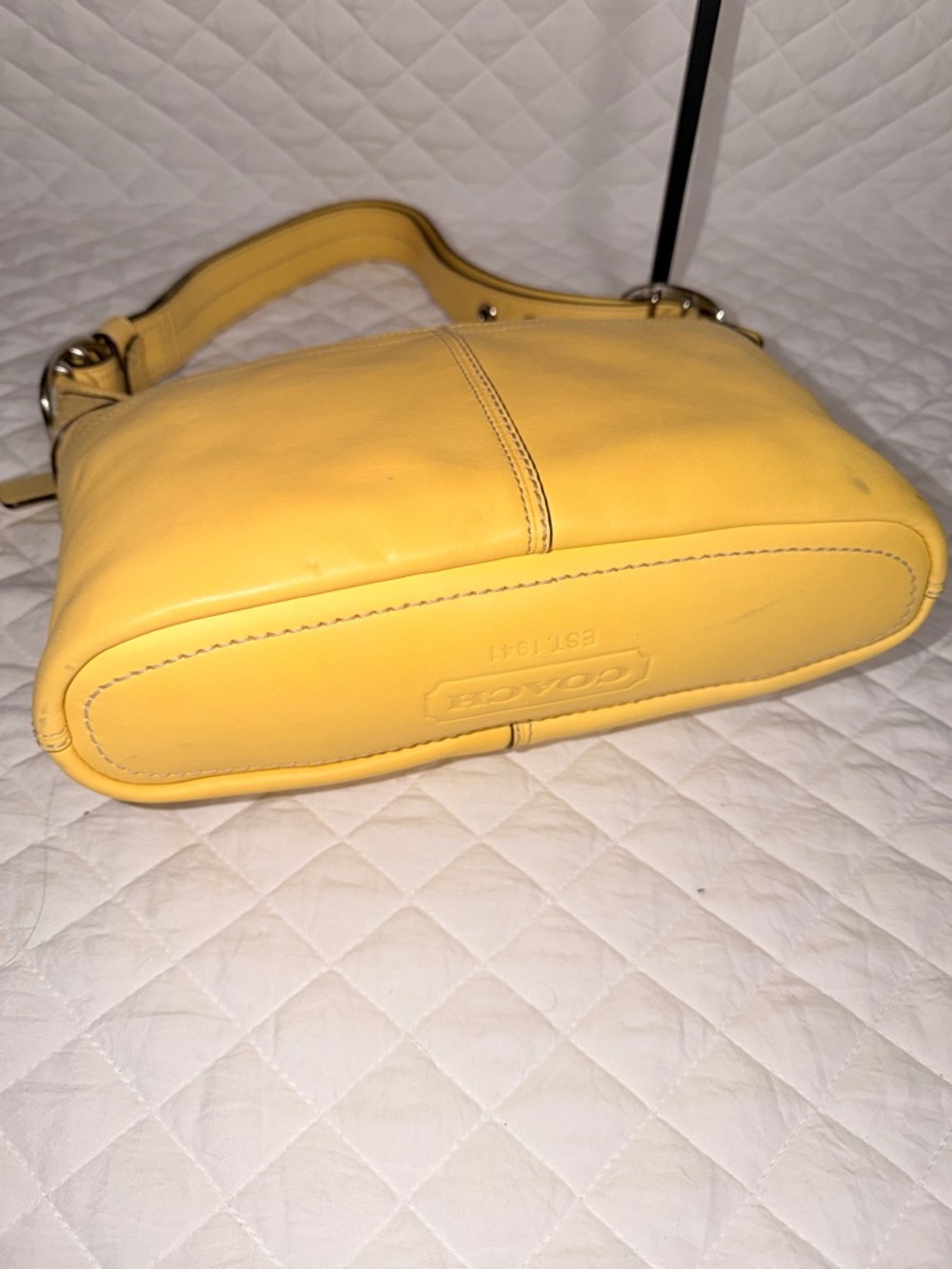 Coach Yellow Leather Shoulder Bag - Picture 10 of 13